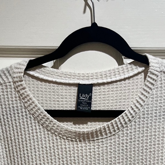 Waffle Knit Long Sleeve Lildy Top - Picture 2 of 5